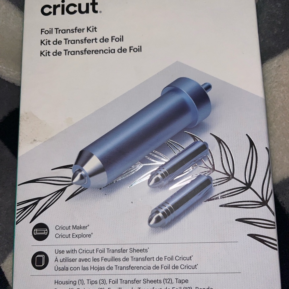 Cricut Foil Transfer Kit in metallic blue and silver